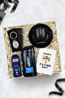 Babalar Gününe Özel Fincan &  Anahtarlık & Tıraş Kolonyası & Erkek Roll-on Deodorant Hediye Seti