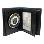 DENİZ KUVVETLERİ CÜZDAN YUVARLAK ROZETHAKİKİ DERİ