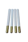 Üstten Vidalı Gürgen Ahşap Ucu Gold Beyaz Renk 42 Cm 4 Adet Sandalye Sehpa Ayağı