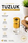 Gold Cam Tuzluk 9.5 Cm Şık Tasarım Modern Baharatlık Tuzluk