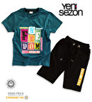 Triliya Pamuklu Unisex Çocuk Kapri Takımı (Cepli & Kordonlu, 3-12 Yaş)