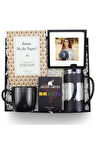 Kitap & Çerçeve & French Press & Kupa & Kahve Premium Hediye Seti