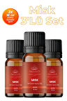 Misk 3'lü Oda Kokusu Seti - Kadifemsi & Cazibeli (3x10ml) Misk 3'lü Oda Kokusu Seti - Kadifemsi & Cazibeli (3x10ml)