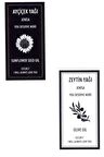 2 Adet Yağdanlık Yağlık Sticker Ayçiçek Zeytinyağı Siyah Beyaz Etiket