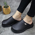 Epilla Siyah Ortopedik sabo Doktor Hemşire Aşçı Terliği