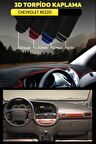 Chevrolet Rezzo 3d Torpido Koruma Kılıfı - Ön Göğüs Kaplama - Kırmızı Şerit