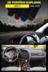 Bmw 3 (1990-2000) 3d Torpido Koruma Kılıfı - Ön Göğüs Kaplama - Kırmızı Şerit