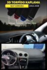 Seat Cordoba (2002-2008) 3d Torpido Koruma Kılıfı - Ön Göğüs Kaplama - Gri Şerit