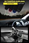 Skoda Fabıa (2007-2014) 3d Torpido Koruma Kılıfı - Ön Göğüs Kaplama - Siyah Şerit