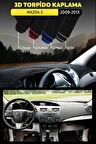 Mazda 3 (2009-2013) 3d Torpido Koruma Kılıfı - Ön Göğüs Kaplama - Siyah Şerit