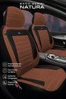 Toyota Corolla Sedan 2013-2018 Uyumlu Tegin Natura Serisi Raşel Taba Siyah Koltuk Kılıfı