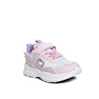 Günlük Kız Çocuk Pembe Lila Fuji Anaroklu Sneaker Lastik Bağcıklı Hologram Cırtlı Hafif Hello