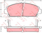 TRW GDB1061 Ön Fren Balatası Honda Prelude 2.0 91-96 Accord 2.0 93-98 Rover 599 45022SS0G10