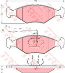 TRW GDB1340 Ön Fren Balatası Palio Siena 1.4L Kablolu 71738158