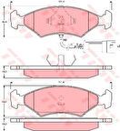 TRW GDB238 Ön Fren Balatası Escort 1.6D 1.8D 86-90 Fiesta 76-90 P100 87-93 Sierra 88-93 Fişli ABS'li 6203650