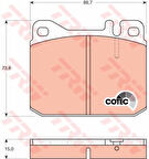 TRW GDB242 Fren Balatası Ön W123 79-85 S123 79-85 W116 72-80 Renault 107 76-80 14207820