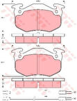 TRW GDB313 Ön Fren Balatası Citroen B82-94 Alpıne 88-90 Kablolu 95589273