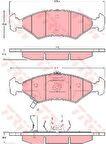 TRW GDB3224 Ön Fren Balatası Kia Sephia 92-00 Kia Shuma 97-01 0K2A33323ZA