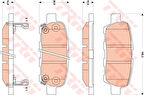 TRW GDB3507 Arka Fren Balatası Nissan Qashqai J10 07-13 XTrail 07-13 Pathfinder 13-Koleos 08-Juke 10-Suzuki Grand Vitara 08- 440608H385