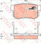 TRW GDB774 Arka Fren Balatası Accord 90-98 Legend 97-91 Prelude 90-95 GBP90339AF