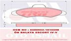 TRW GDB897 Ön Fren Balatası Escort 90-00 Orion 1.3 1.4 1.6 90-93 Fişsiz 1048308