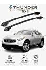 INFINITI FX 2008-Sonrası TRX1 Thunder Carrier Kilitli Ara Atkı Taşıyıcı Tavan Barı Gri