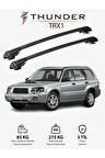 SUBARU FORESTER 2003-2007 TRX1 Thunder Carrier Kilitli Ara Atkı Taşıyıcı Tavan Barı Gri