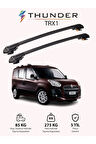 FIAT DOBLO 2 2010-2022 TRX1 Thunder Carrier Kilitli Ara Atkı Taşıyıcı Tavan Barı Siyah