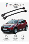 DACIA SANDERO STEPWAY 2007-2012 TRX1 Thunder Carrier Kilitli Ara Atkı Taşıyıcı Tavan Barı Siyah