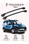 PEUGEOT BIPPER 2008-Sonrası TRX1 Thunder Carrier Kilitli Ara Atkı Taşıyıcı Tavan Barı Siyah