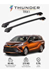 TOYOTA SIENNA 2021-Sonrası TRX1 Thunder Carrier Kilitli Ara Atkı Taşıyıcı Tavan Barı Siyah