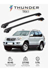 TOYOTA LAND CRUISER PRADO 2002-2009 TRX1 Thunder Carrier Kilitli Ara Atkı Taşıyıcı Tavan Barı Siyah