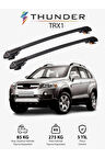 CHEVROLET CAPTIVA 2006-2018 TRX1 Thunder Carrier Kilitli Ara Atkı Taşıyıcı Tavan Barı Siyah
