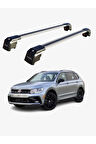 VOLKSWAGEN TIGUAN R-LINE 2020-Sonrası TRX2 Thunder Carrier Kilitli Ara Atkı Taşıyıcı Tavan Barı Gri