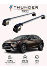 INFINITI QX30 2016-2019 TRX2 Thunder Carrier Kilitli Ara Atkı Taşıyıcı Tavan Barı Gri