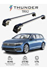 VOLKSWAGEN PASSAT VARIANT 2015-Sonrası TRX2 Thunder Carrier Kilitli Ara Atkı Taşıyıcı Tavan Barı Gri