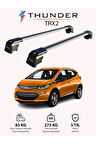 CHEVROLET BOLT 2017-Sonrası TRX2 Thunder Carrier Kilitli Ara Atkı Taşıyıcı Tavan Barı Gri