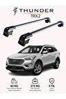 HYUNDAI SANTA FE 2013-2018 TRX2 Thunder Carrier Kilitli Ara Atkı Taşıyıcı Tavan Barı Gri