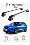 NISSAN QASHQAI 2021-Sonrası TRX2 Thunder Carrier Kilitli Ara Atkı Taşıyıcı Tavan Barı Gri