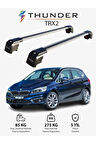 BMW 2 ACTIVE TOURER 2014-Sonrası TRX2 Thunder Carrier Kilitli Ara Atkı Taşıyıcı Tavan Barı Gri