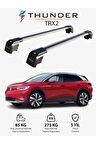 VOLKSWAGEN ID.4 2021-Sonrası TRX2 Thunder Carrier Kilitli Ara Atkı Taşıyıcı Tavan Barı Gri
