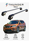 NISSAN X-TRAIL 2014-2020 TRX2 Thunder Carrier Kilitli Ara Atkı Taşıyıcı Tavan Barı Gri