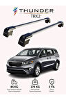 KIA SEDONA 2015-2021 TRX2 Thunder Carrier Kilitli Ara Atkı Taşıyıcı Tavan Barı Gri