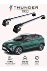 HYUNDAI BAYON 2021-Sonrası TRX2 Thunder Carrier Kilitli Ara Atkı Taşıyıcı Tavan Barı Gri