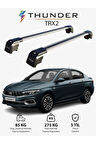 FIAT EGEA 2015-Sonrası TRX2 Thunder Carrier Kilitli Ara Atkı Taşıyıcı Tavan Barı Siyah