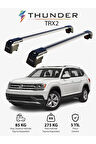 VOLKSWAGEN ATLAS 2018-Sonrası TRX2 Thunder Carrier Kilitli Ara Atkı Taşıyıcı Tavan Barı Siyah