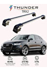 AUDI Q3 2012-2018 TRX2 Thunder Carrier Kilitli Ara Atkı Taşıyıcı Tavan Barı Siyah