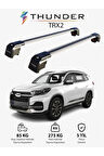 CHERY TIGGO 8 2018-Sonrası TRX2 Thunder Carrier Kilitli Ara Atkı Taşıyıcı Tavan Barı Siyah