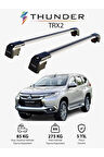 MITSUBISHI PAJERO SPORT 2016-Sonrası TRX2 Thunder Carrier Kilitli Ara Atkı Taşıyıcı Tavan Barı Siyah