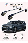 KIA GRAND SEDONA 2015-2021 TRX2 Thunder Carrier Kilitli Ara Atkı Taşıyıcı Tavan Barı Siyah